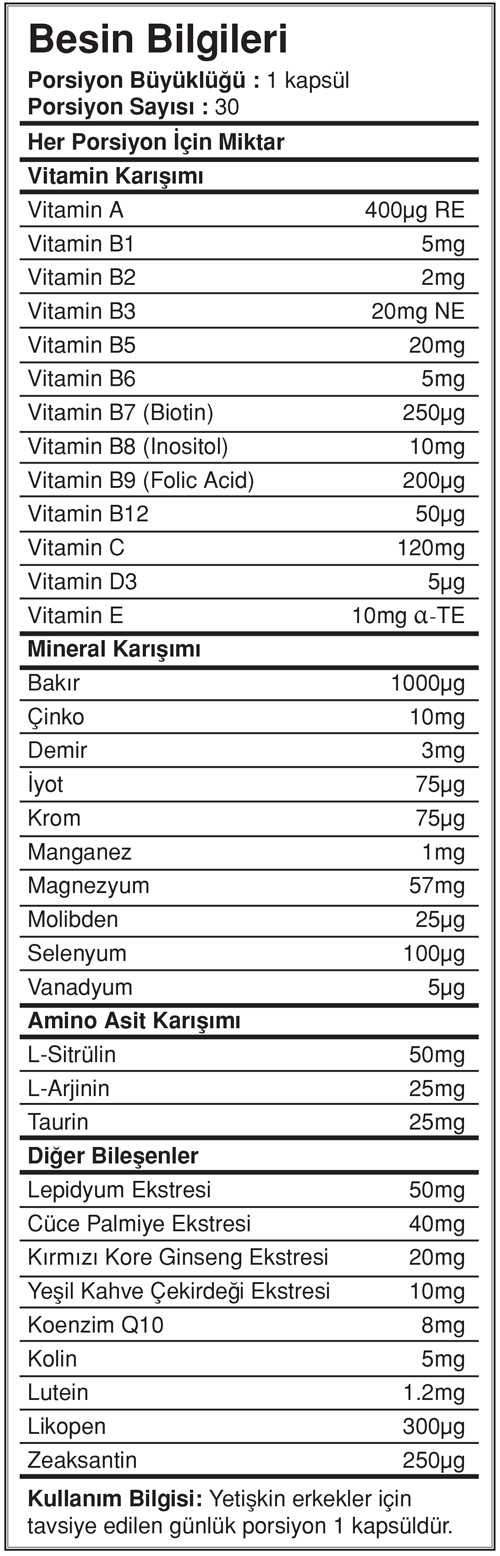 Bigjoy Vitamins Multivitamin Mens 30 Kapsül Bigjoy Vitamins Multivitamin Mens 30 Kapsül